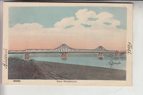 4230 WESEL, Neue Rheinbrücke, 1922