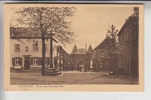 5168 NIDEGGEN, Blick zum Dürener Tor, 1925, Franz. Mil. Post