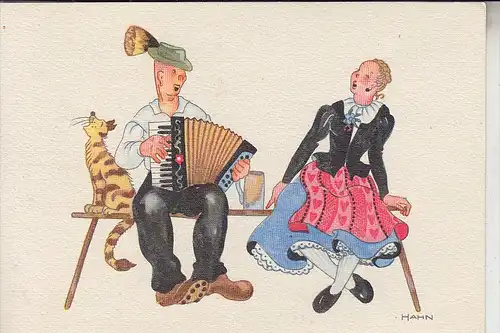 KÜNSTLER - ARTIST - HAHN, Trachten, Musik, Katze