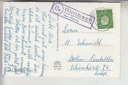 8331 RIMBACH, Mehrbildkarte, Landpoststempel, 1960