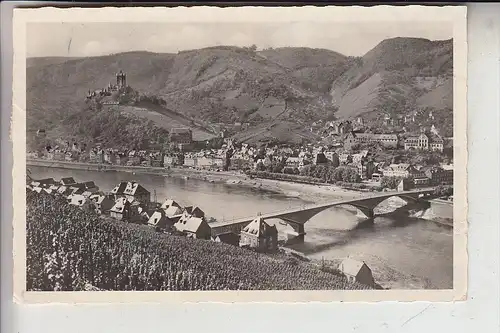 5590 COCHEM, Blick auf neue Brücke, 1951