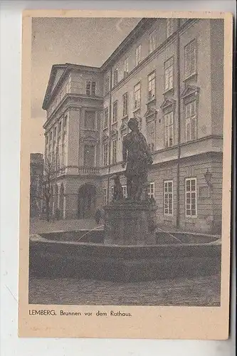 UA - 79000 LWIW / LEMBERG, Brunnen vor dem Rathaus, 193...