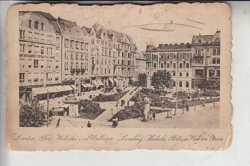 UA - 79000 LWIW / LEMBERG, Halicki Platz und Walowa Gasse, 1916