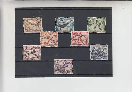 DEUTSCHES REICH, Olympische Sommerspiele 1936, Michel 609 - 616