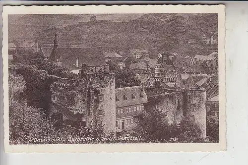 5358 BAD MÜNSTEREIFEL, Burgruine und mittelalterlicher Stadtteil, 1929
