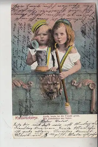 KINDER - Studentica-Utensilien, Tabak / Rauchen / Pfeife / Bierkrug, 1904