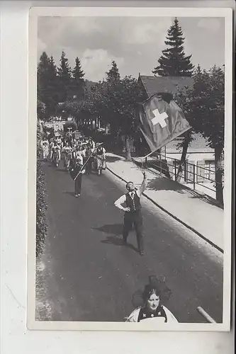 CH 3803 BEATENBERG, Festzug, Fahnenschwenker, 1935, Photo-AK