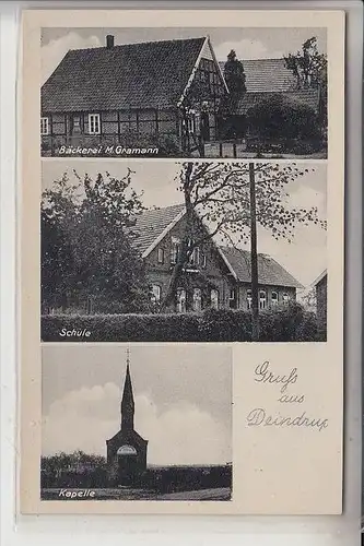2848 VECHTA - DREINDRUP, Bäckerei Gramann, Schule & Kapelle
