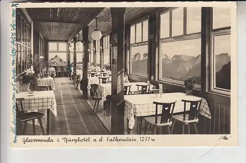 8962 PFRONTEN, Burghotel auf dem Falkenstein, Glasveranda, 1941
