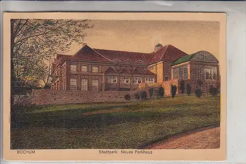 4630 BOCHUM, Stadtpark, Neues parkhaus, 1920