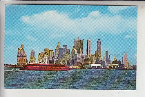 USA - NEW YORK - Manhatten Skyline, Staten Island ferry, 1962