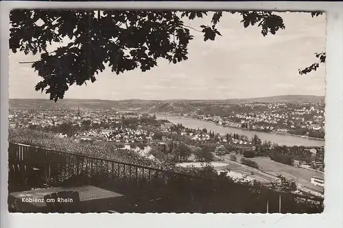 5400 KOBLENZ, Blick vom Berghotel Rittersturz, 1962