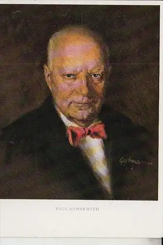 MUSIK - KOMPONIST - PAUL HINDEMITH, Gemälde von P. Gartmann