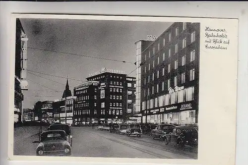 3000 HANNOVER, Bahnhofstrasse, Europahaus, 1953, VW-Käfer, OPEL...