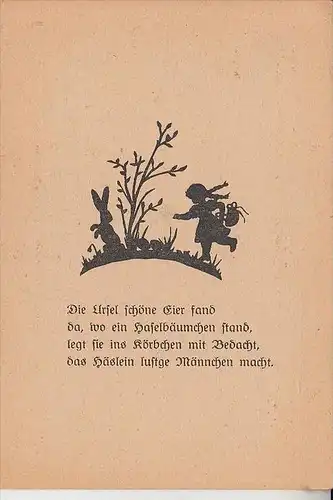 SCHATTENBILD - OSTERN / Easter / Paques / Pasen Pasqua