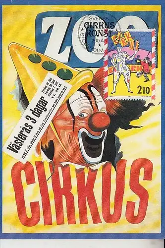 ZIRCUS - CIRCUS, Maximum-Karte Schweden 1983