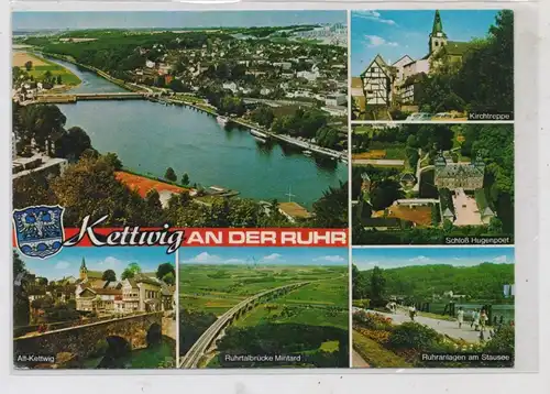 4300 ESSEN - KETTWIG, Panorama, Alt-Kettwig, Ruhrtalbrücke...