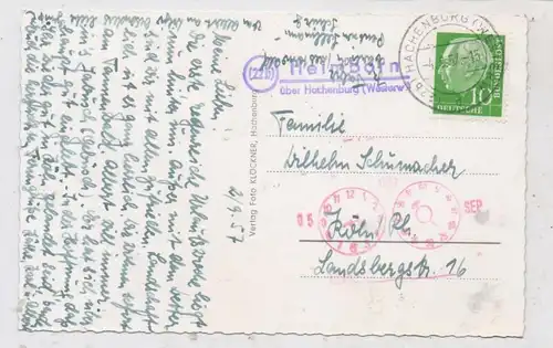 5238 HACHENBURG - HEIMBORN, Partie im Nistertal, Landpoststempel "Heimborn über Hachenburg", 1957