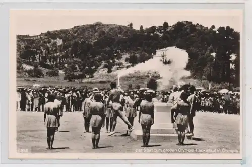 OLYMPIA 1936 BERLIN, Start des Olympia Fackellaufes in Olympia, REPRO