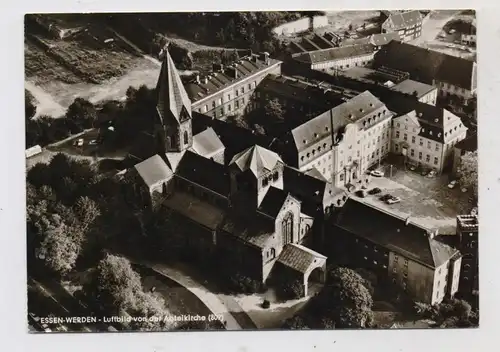 4300 ESSEN - WERDEN, Abteikirche und Umgebung, Luftaufnahme