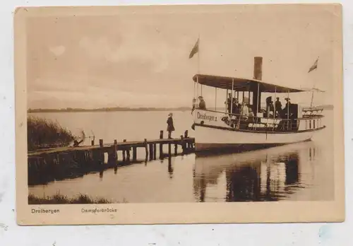 BINNENSCHIFFE - ZWISCHENAHNER MEER,  Personenschiff "DREIBERGEN 1" an der Dampferbrücke Dreibergen