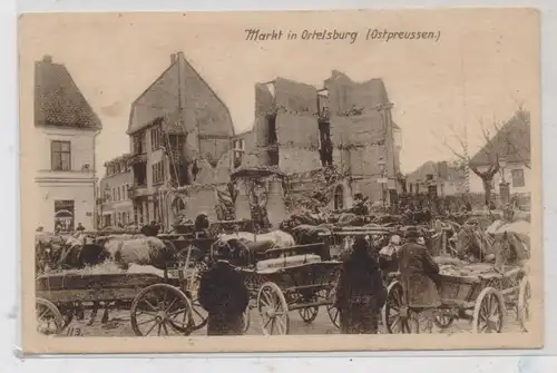 OSTPREUSSEN - ORTELSBURG/ SZCZYTNO, Zerstörungen 1. Weltkrieg, Marktplatz