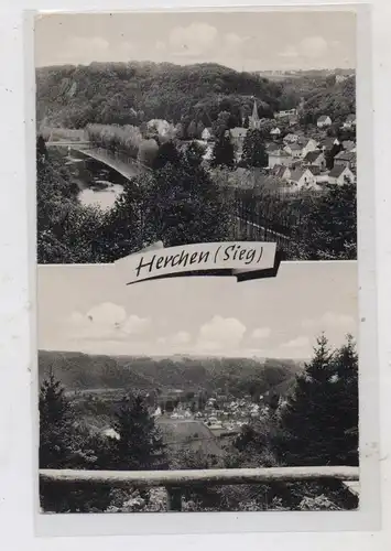 5227 WINDECK - HERCHEN,  Ortsansichten, frühe 60er Jahre