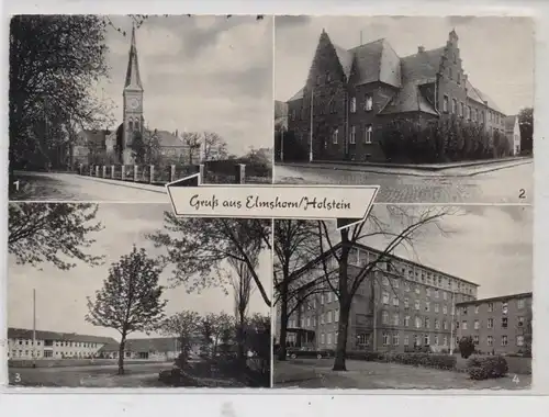 2200 ELMSHORN,  Stiftskirche, Amtsgericht, Friedrich-Ebert-Schule, Krankenhaus, 1964