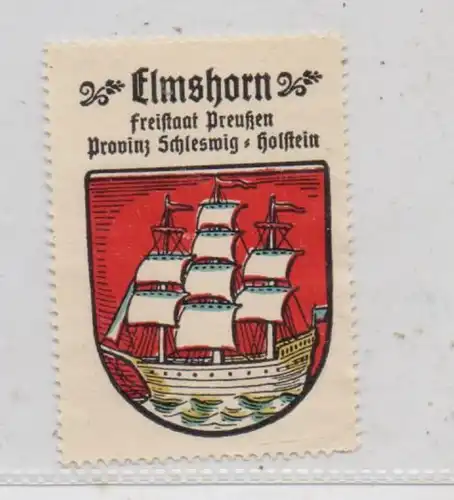 2200 ELMSHORN, Stadtwappen, Vignette