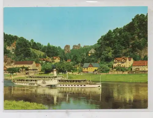 BINNENSCHIFFE - ELBE, Weisse Flotte, "DRESDEN" vor Kurort Rathen