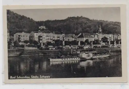 BINNENSCHIFFE - ELBE, Weisse Flotte, "MÜHLBERG" vor Bad Schandau, 1954
