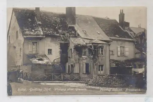 F 08300 RETHEL, 1.Weltkrieg, Wirkung einer Granate, 1915