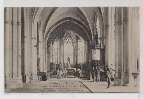 F 08300 RETHEL, 1.Weltkrieg, Kathedrale, Deutsche Soldaten