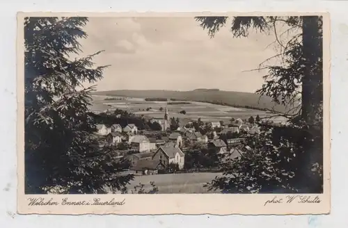 5942 KIRCHHUNDEM - WELSCHEN ENNEST, Ortsansicht 1937, Bahnpost Hagen ---