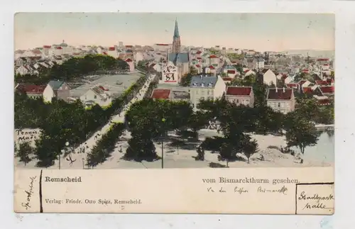 5630 REMSCHEID, Blick vom Bismarckturm, 1908, color