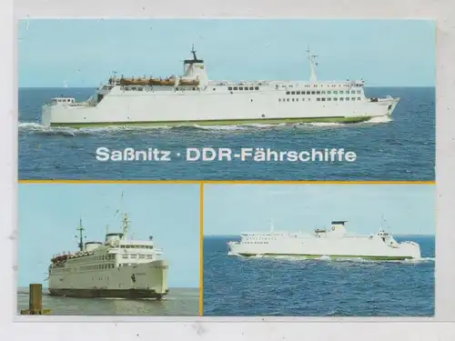 FÄHRE / Ferry / Traversier, DDR - Fährschiffe, "RÜGEN", "WARNEMÜNDE", "ROSTOCK"