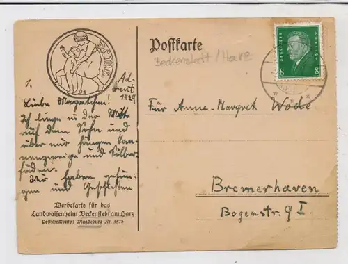 3326 BADDECKENSTEDT, Landwaisenheim, 1929
