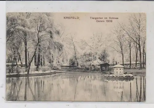 4150 KREFELD, Zoo / Tiergarten, Schnee, Ostern 1908