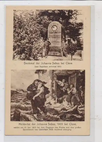 4190 KLEVE, Heldentat der Johanna Sebus, Denkmal, 1929, Verlag Labs