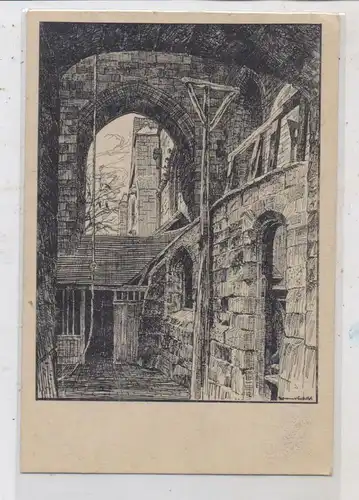 F 08300 RETHEL, 1. Weltkrieg, Im Turm der Kirche, Künstler-Karte, Vertrieb Armeebuchlager