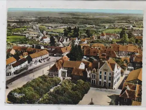 F 21210 SAULIEU, Place de la Poste, vue airienne, CPSM, CIM - Macon
