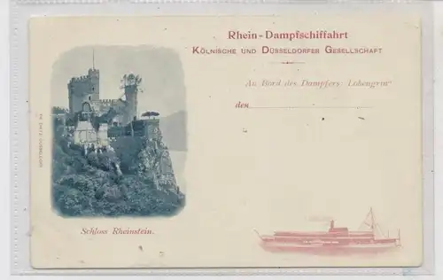 BINNENSCHIFFE - RHEIN, Köln-Düsseldorfer LOHENGRIN", ca, 1900