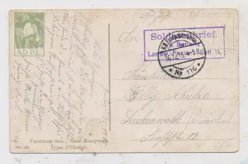 UKRAINE - Ukrainische Typen, 1915, deutsche Feldpost