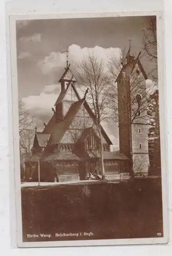 NIEDER - SCHLESIEN - KRUMMHÜBEL - BRÜCKENBERG / KARPACZ, Kirche Wang