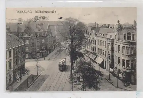 4100 DUISBURG, Mülheimerstrasse, Strassenbahn, 1924