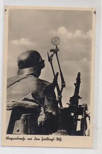 MILITÄR - 2. Weltkrieg, Wehrmacht, "Fliegerabwehr mit dem Zwillings-MG"