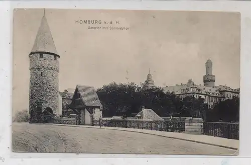6380 BAD HOMBURG, Untertor mit Schlossblick, Trenkler, 1907