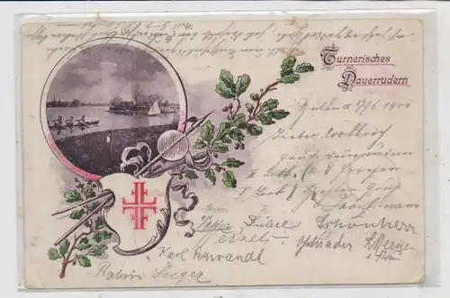 SPORT - RUDERN / Rowing, Turnerisches Dauerrudern, 1900