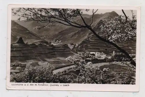 5486 ALTENAHR - MAYSCHOSS, Lochmühle mit Felsentor, Guckley und Laach, 1954