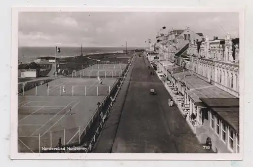 2982 NORDERNEY, Promenade, Tennisplätze, 1954